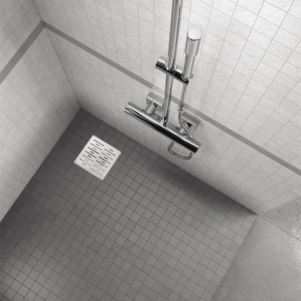Ralo de duche quadrado em aço inox ultraplano modelo Q4 - Image 2