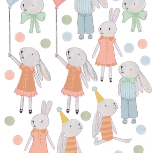 Wallstickers rabbit love