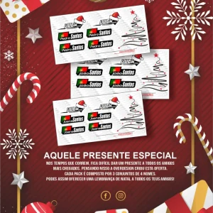 Presente de natal, 3 conjuntos de 4 nomes.