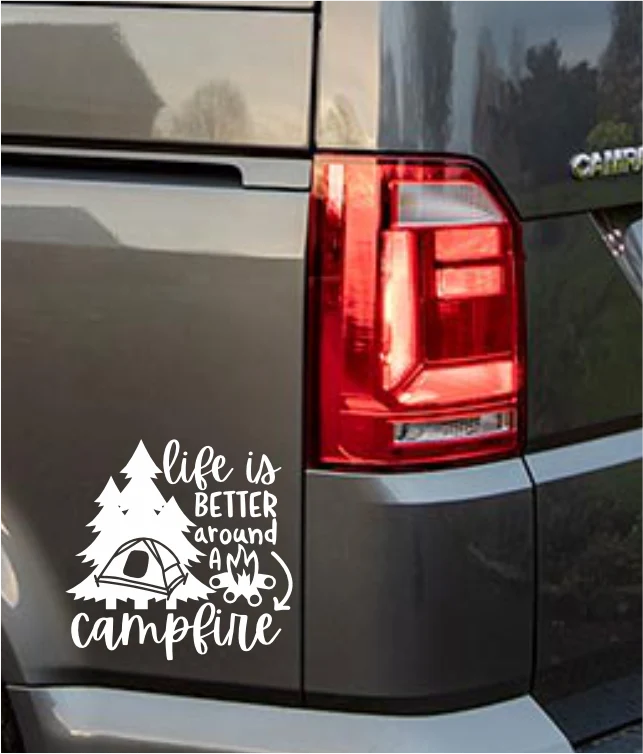 🔥 Autocolante “Life is Better Around a Campfire” – A vida é melhor à volta da fogueira! 🔥 - Image 2