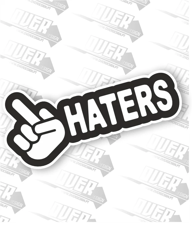 Autocolante “🖕 HATERS” – Zero Paciência para Negatividade 😎🔥 - Image 3