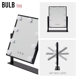 BULB TINY - Espelho de maquilhagem compacto com iluminação LED para uso diário