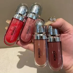 Gloss Labial KIKO 3D Hydra Espelho – Brilho Shimmer Hidratante Perolado Volumizador Não Transfere