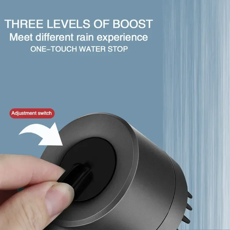 Cabeça de Chuveiro Alta Pressão com Filtro | 3 Modos e Escova de Massagem - Image 7