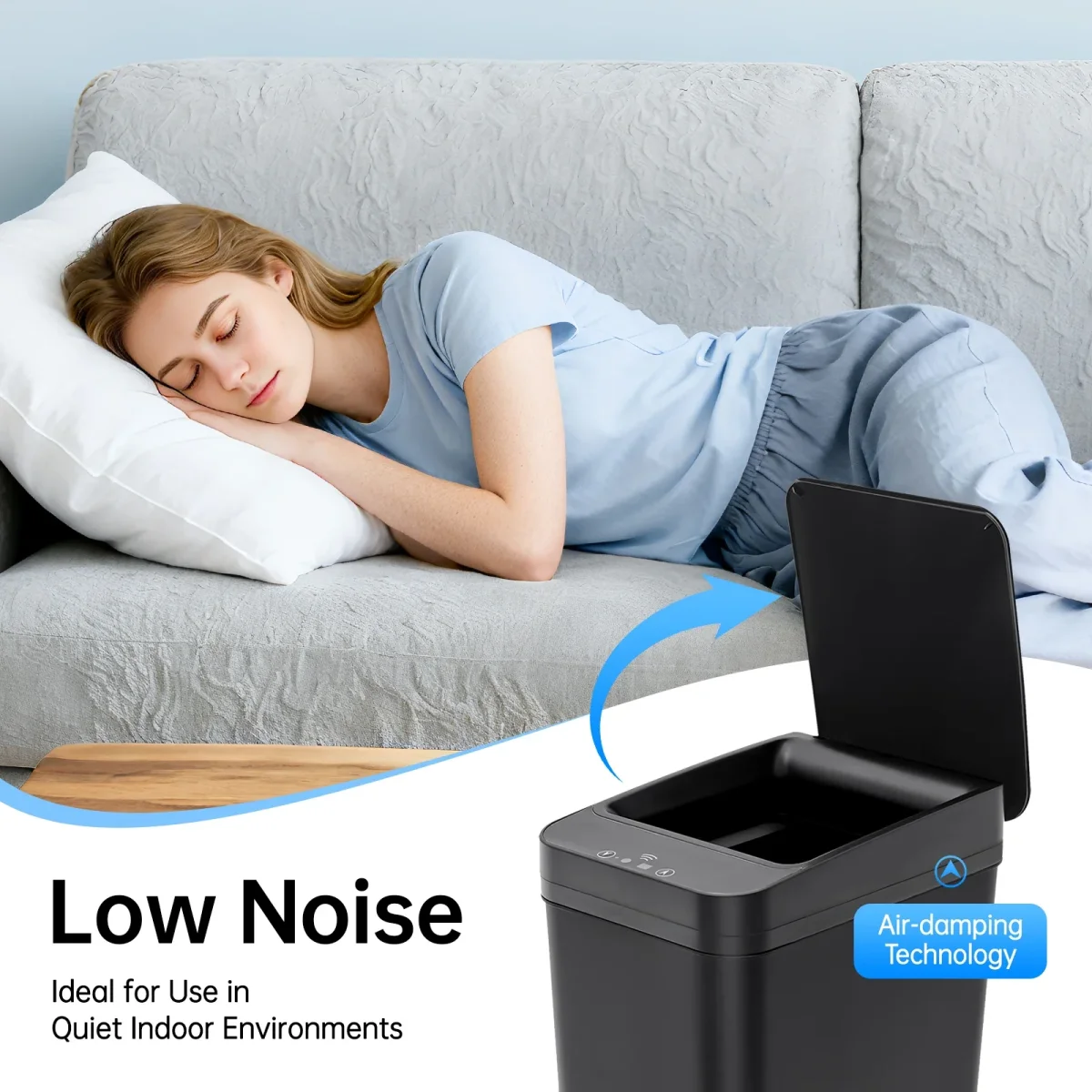 Lixeira Inteligente com Sensor de Movimento — Abertura Automática por Gesto ou Toque - Image 6