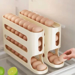 Caixa Organizadora de Ovos para Frigorífico | 2-4 Camadas com Deslize Automático