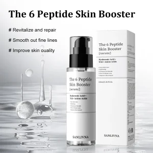 Sérum 6 Peptídeos Colágeno Pele – Niacinamida Ácido Hialurónico Hidratante Facial Todos Tipos Pele