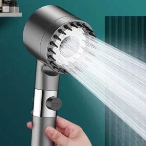 Cabeça de Chuveiro Alta Pressão com Filtro | 3 Modos e Escova de Massagem
