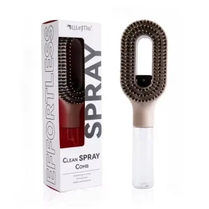 Pente Spray 2-em-1 com Massagem de Couro Cabeludo | Cabelo Húmido e Seco, Antiestático