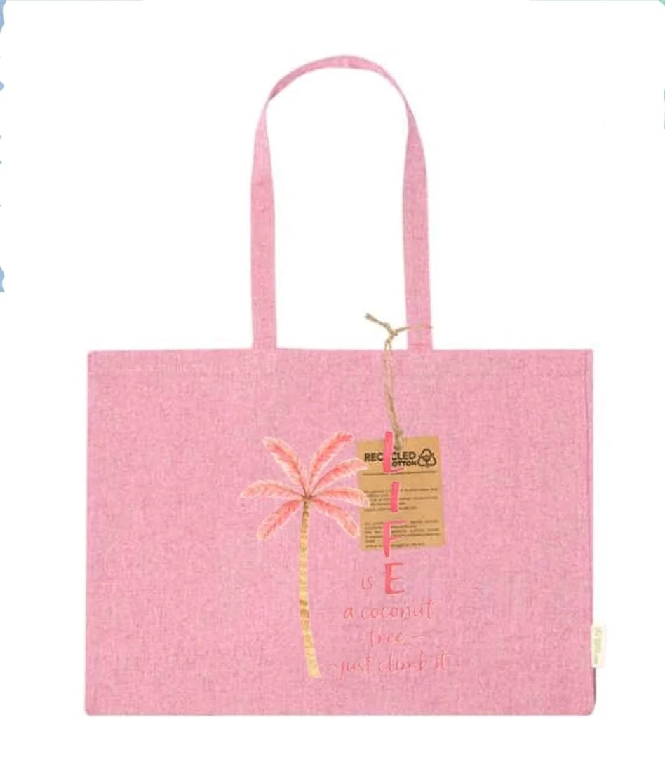 Tote Bag L - Life is a Coconut Tree-Just Climb It - Image 4