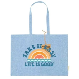 Tote Bag L -  Take It Easy Life Is Good