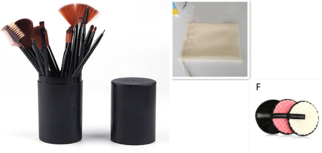 Kit com 12 Pincéis de Maquiagem – Pincéis para Blush, Sombra, Cílios e Iluminador - Image 8